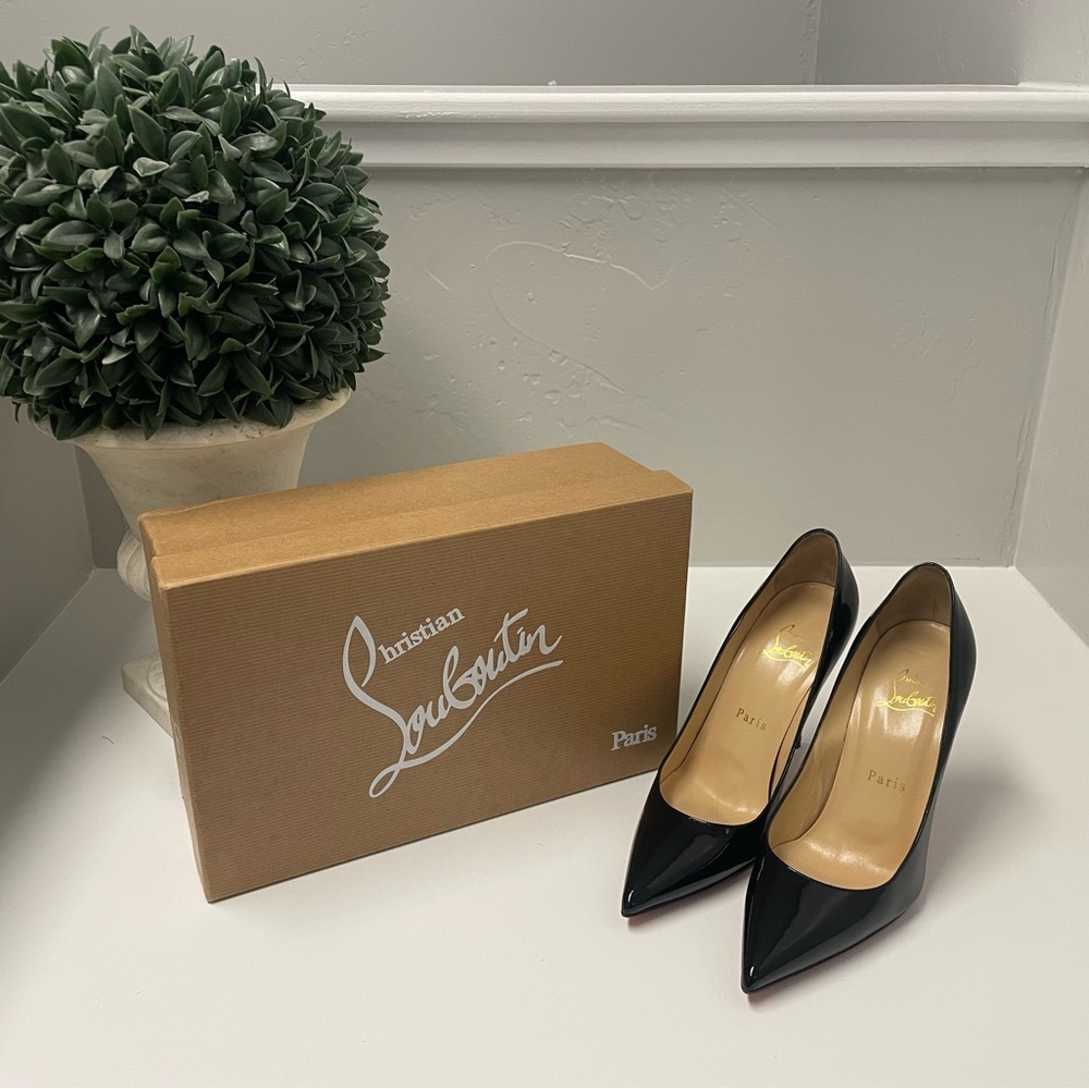 Christian Louboutin Décolleté 100mm Black Patent Pumps